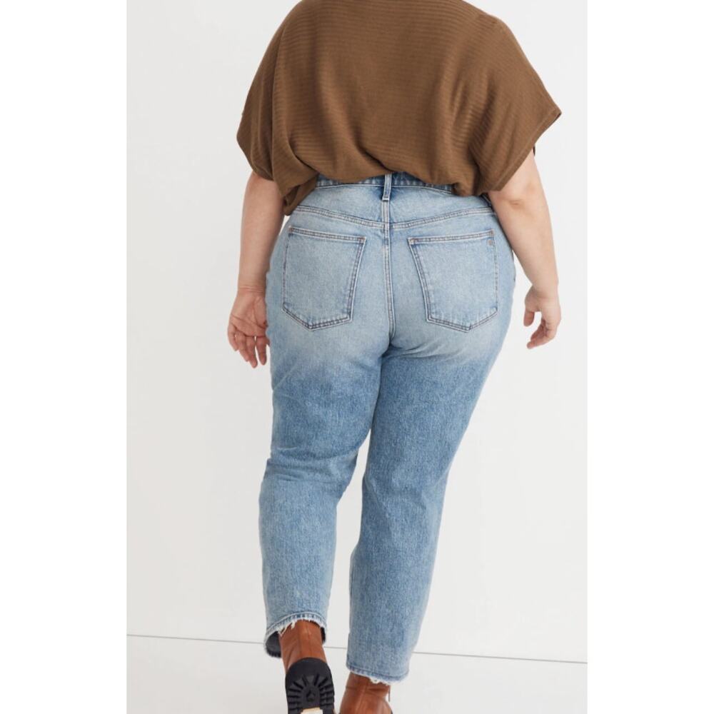 Madewell Curvy Perfect Vintage Straight Jeans, ripped knee | Plus 20W NEW NG864 - Picture 2 of 6